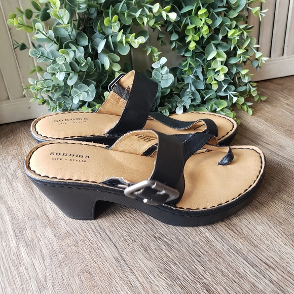 Sonoma Rikki Black Summer Sandals Women's Size 7.5 - Picture 2 of 8